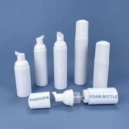 40ml 50ml 60ml 70ml 80ml 100ml Whole White Foam Bottle PET Facial Cleaner Container